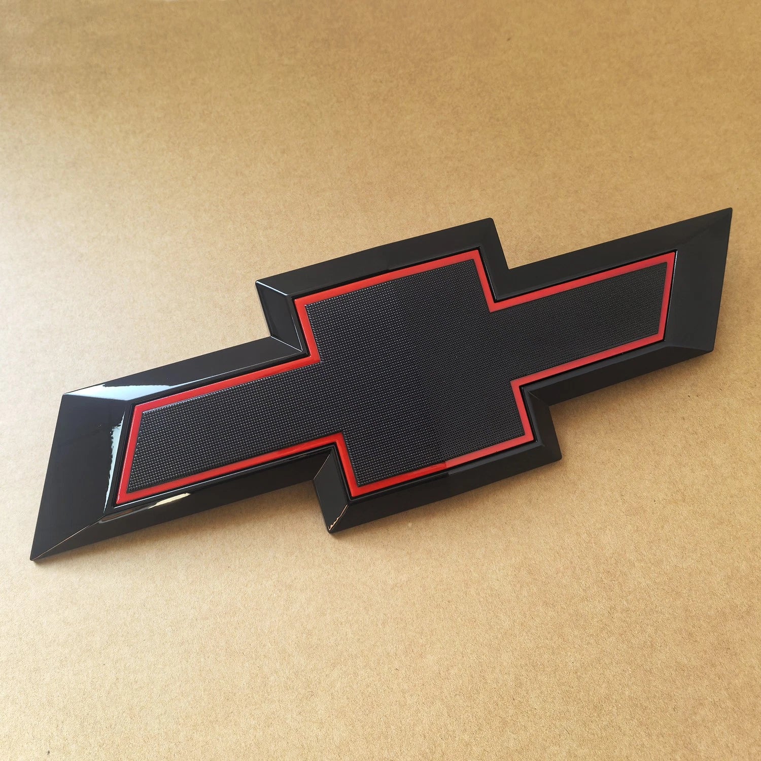 Grille Bowtie Emblem for 2020-2026 Chevrolet Silverado 2500HD 3500HD (Chrome / Gloss Black) 1-pack