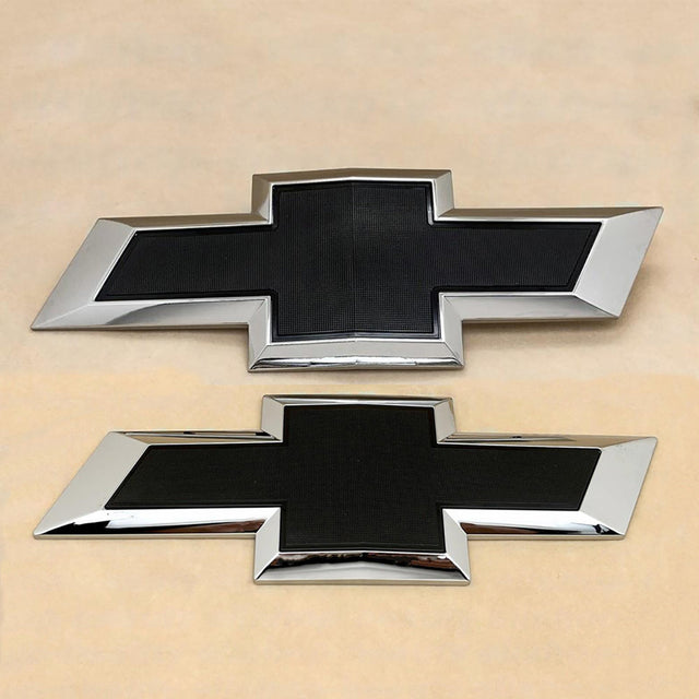 Bowtie Emblems for 2023-2026 Chevy Silverado 1500 Grille & Tailgate Chrome/Gloss Black