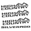 Emblem Kit for 2020+ Chevy Silverado 2500HD High Country Grille Bowtie Gloss Black 7-pack