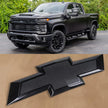 Grille Bowtie Emblem for 2020-2026 Chevrolet Silverado 2500HD 3500HD (Chrome / Gloss Black) 1-pack