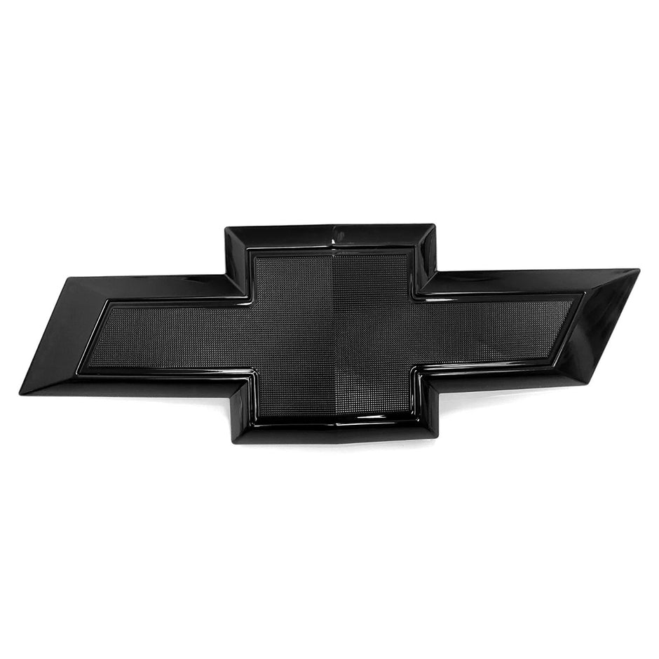 Grille Bowtie Emblem for 2020-2026 Chevrolet Silverado 2500HD 3500HD (Chrome / Gloss Black) 1-pack