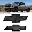 Grille & Tailgate Bowtie Emblem for 2020-2026 Silverado 2500HD 3500HD (Chrome / Gloss Black) 2-pack