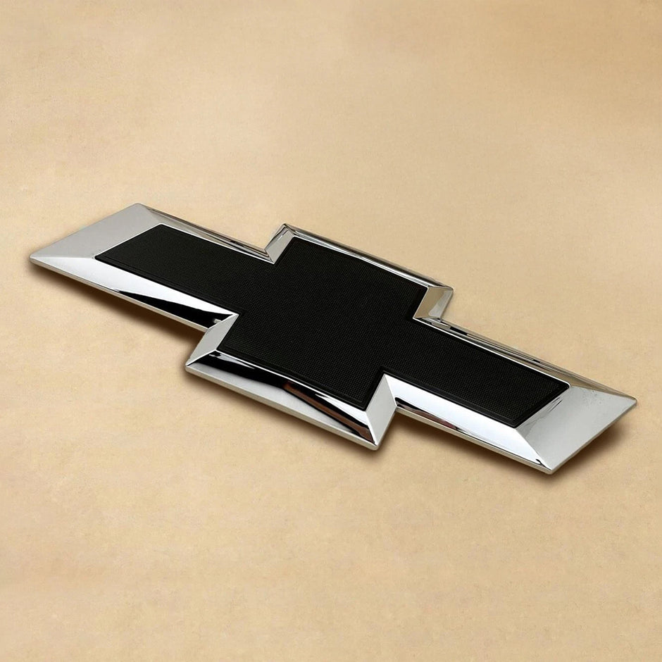Grille Badge Bowtie Emblem for 2021-2026 Tahoe Suburban Colorado (Chrome / Gloss Black) 1-pack