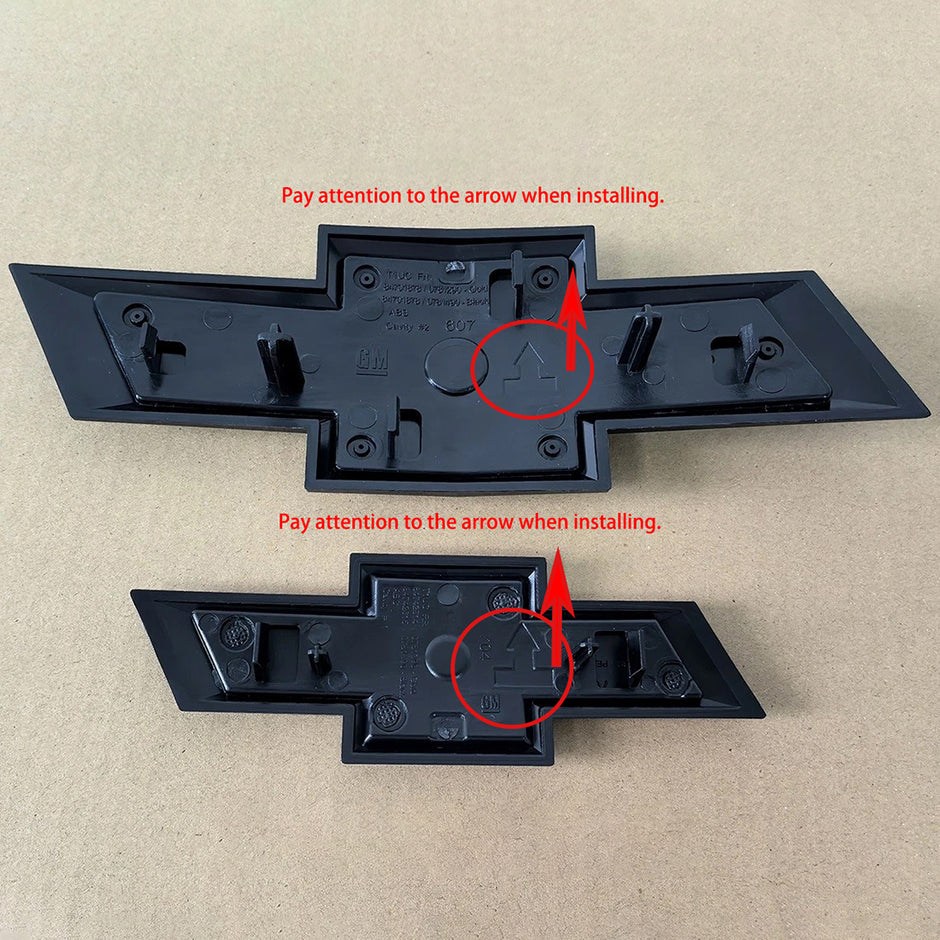 Grille & Tailgate Bowtie Emblem Badge for 2021-2026 Tahoe Suburban (Chrome / Gloss Black) 2-pack