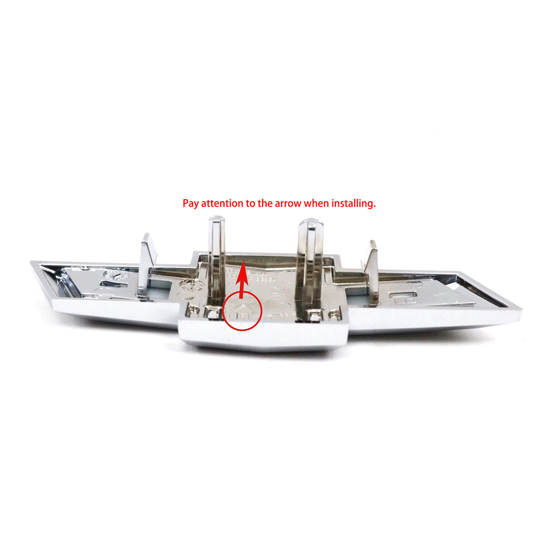 Mini / Small Lower Grille Bowtie Emblem for 2020+ Chevy Silverado 1500 Chrome / Gloss Black