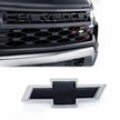 2020-2025 Grille Bowtie Emblem Replacement for Chevrolet Silverado 1500 (Chrome / Gloss Black) 1-pack