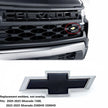 2020-2025 Grille Bowtie Emblem Replacement for Chevrolet Silverado 1500 (Chrome / Gloss Black) 1-pack