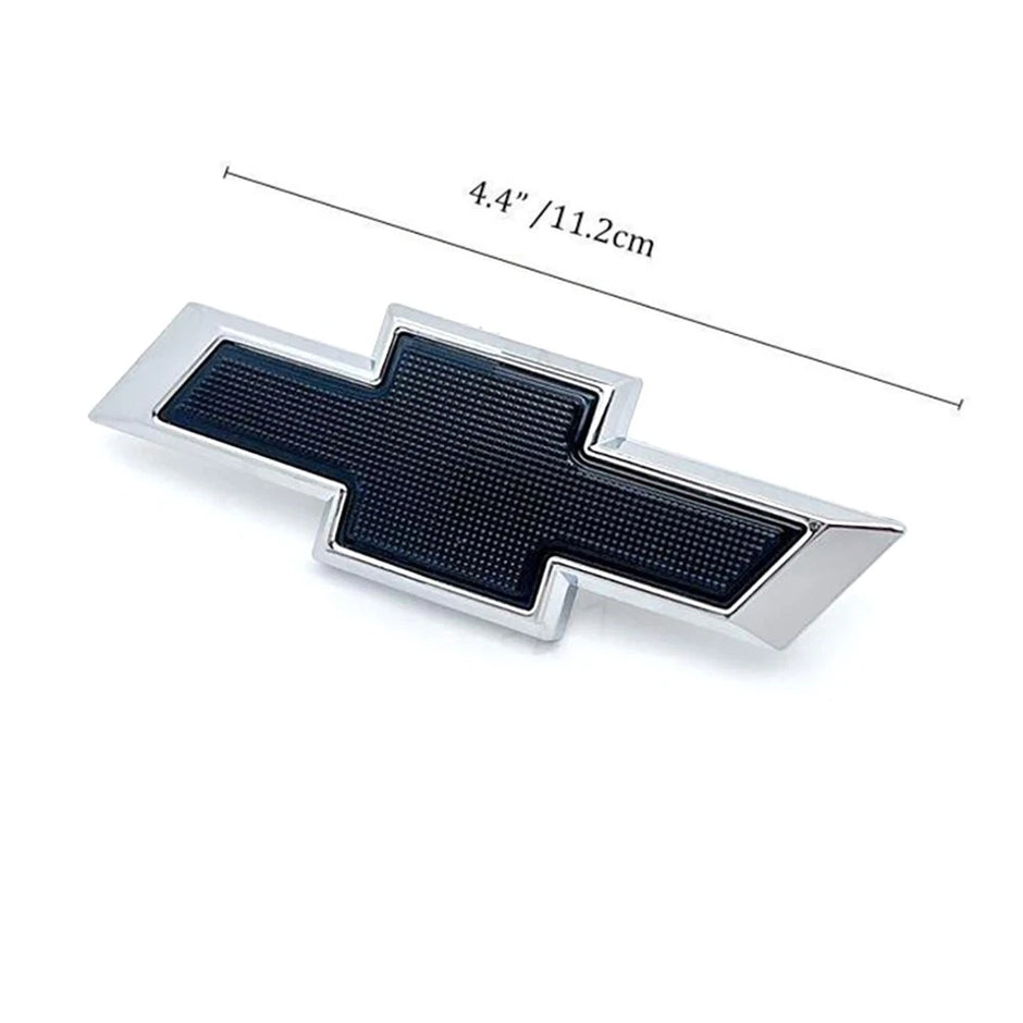 2020-2025 Grille Bowtie Emblem Replacement for Chevrolet Silverado 1500 (Chrome / Gloss Black) 1-pack