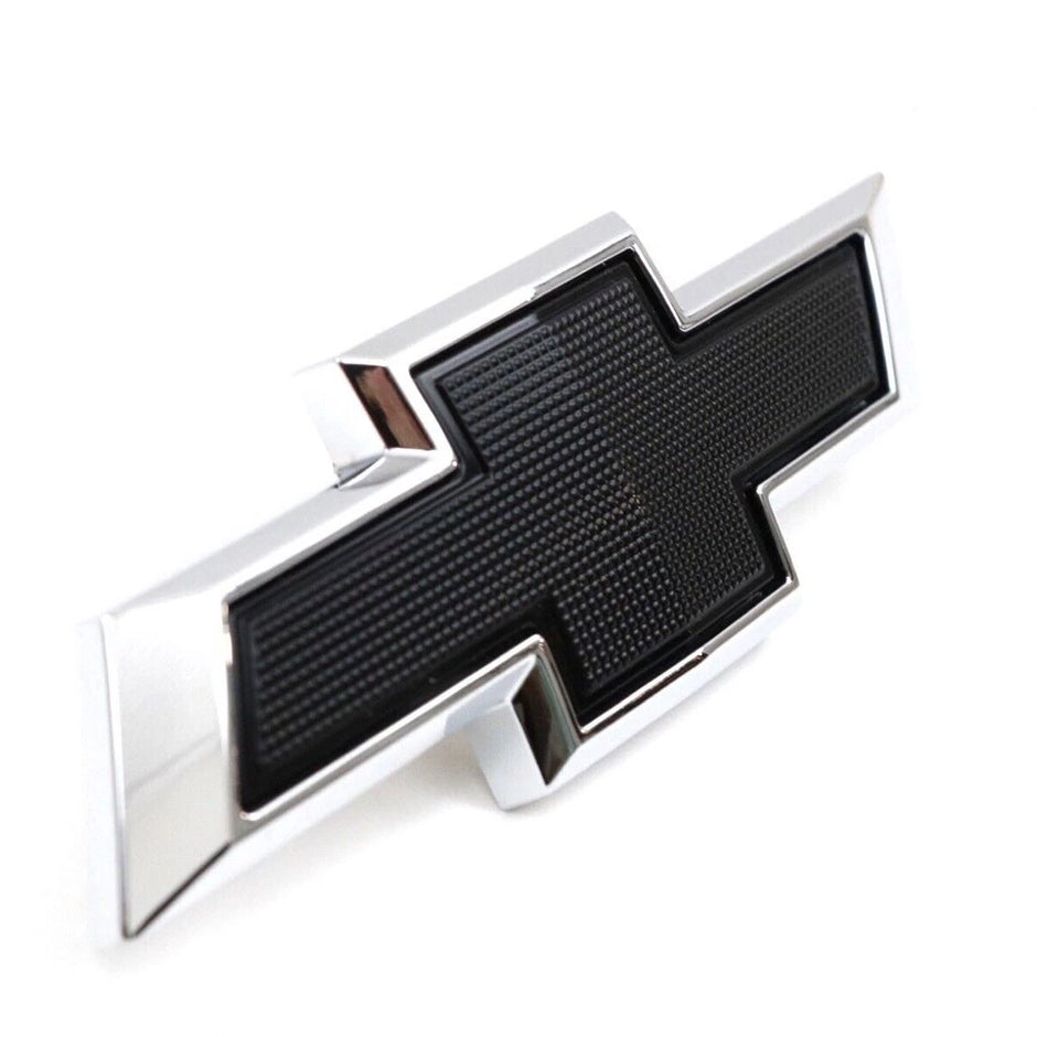 2020-2025 Grille Bowtie Emblem Replacement for Chevrolet Silverado 1500 (Chrome / Gloss Black) 1-pack