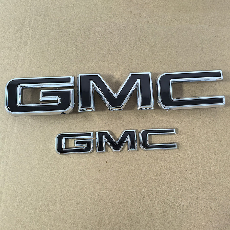NEW Front & Rear Emblem Replacement for 2021-2024 GMC Yukon Yukon XL (Chrome / Matte / Gloss Black) 2-pack