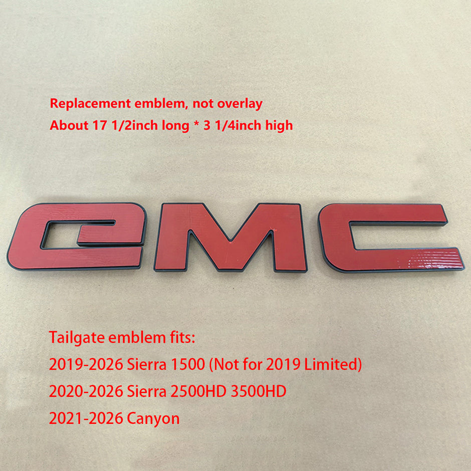 Rear Tailgate Emblem for GMC 2021–2026 Canyon Badge Replacement Chrome/Matte/Gloss Black