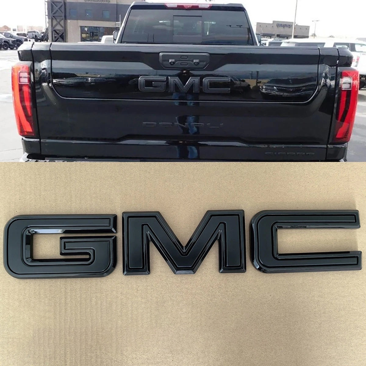Rear Tailgate Emblem for 2021-2025 GMC Canyon Nameplate Replacement (Chrome / Matte / Gloss Black) 1-pack