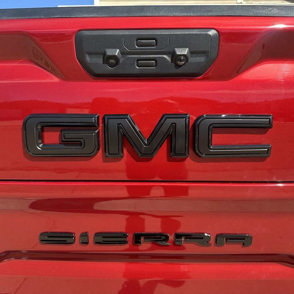 Tailgate Emblem for 2019+GMC Sierra 1500 2500HD 3500HD 2021+ Canyon (Chrome / Matte / Gloss Black) 1-pack