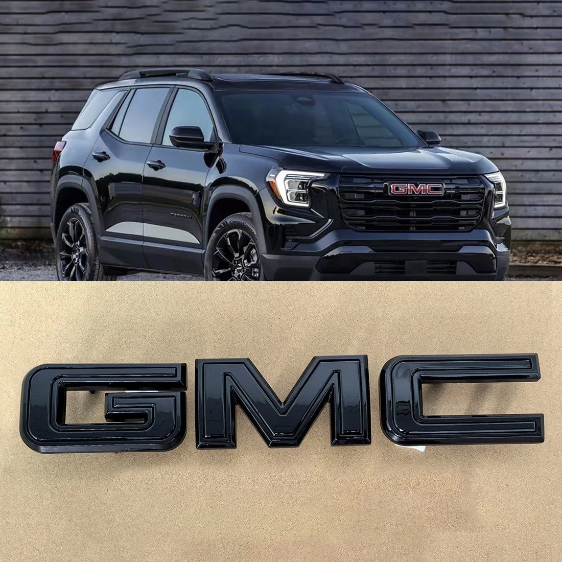 Front Grille GMC Emblem for 2021–2026 Terrain Acadia 2021–2022 Canyon (Chrome / Gloss Black) 1-pack