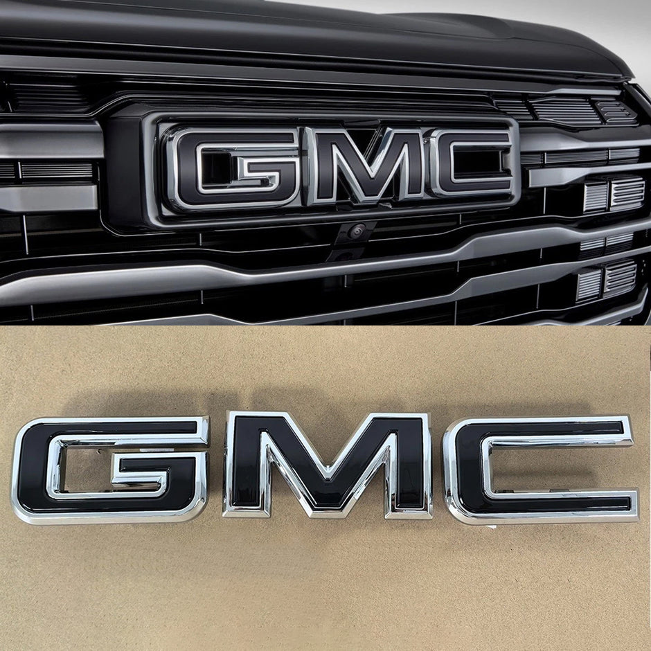 Grille Emblem for GMC 2021-2026 Terrain Acadia 2021-2022 Canyon (Chrome / Gloss Black) 1-pack