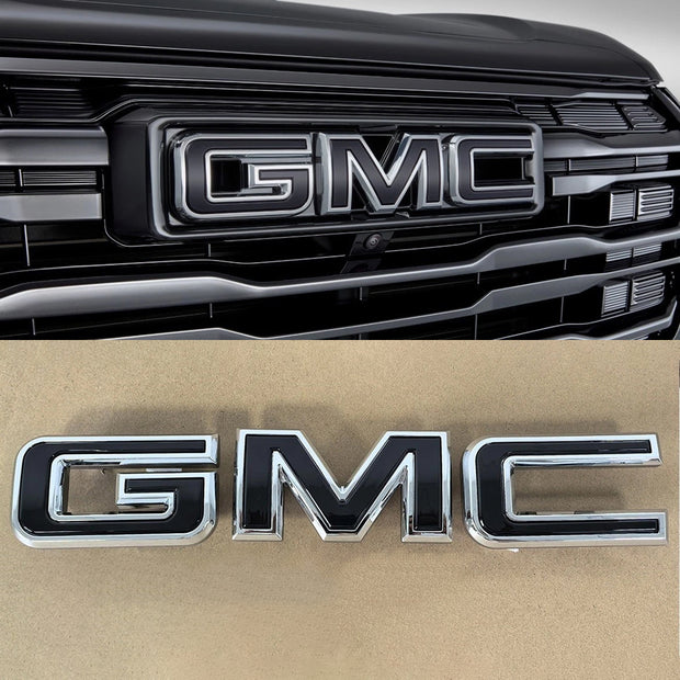 Front Grille GMC Emblem for 2021–2026 Terrain Acadia 2021–2022 Canyon (Chrome / Gloss Black) 1-pack