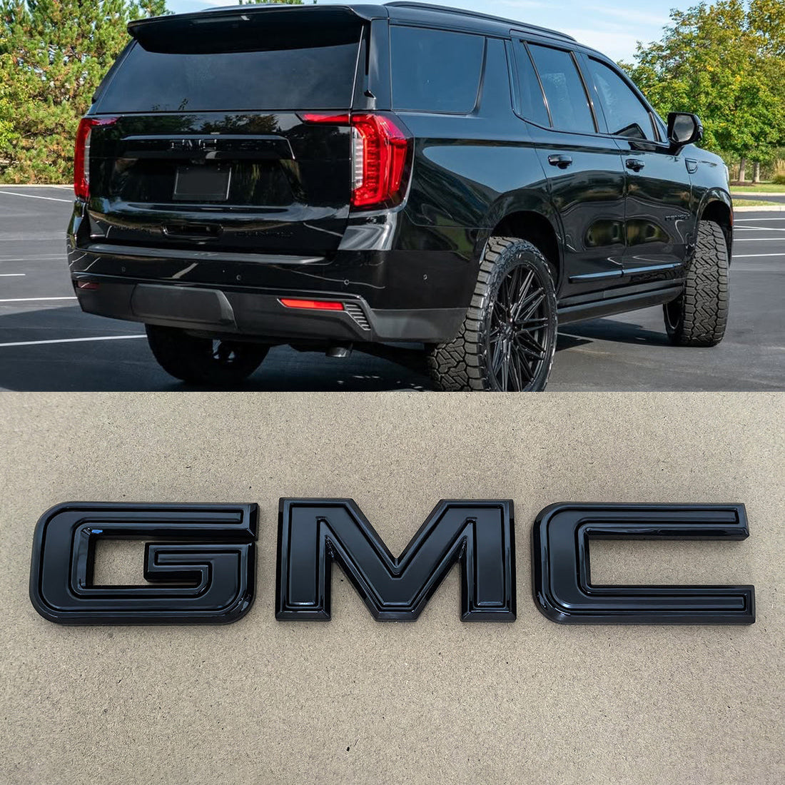 Tailgate GMC Emblem Badge for 2021–2024 Yukon(XL) 2020+ Acadia Terrain (Chrome / Matte / Gloss Black) 1-pack