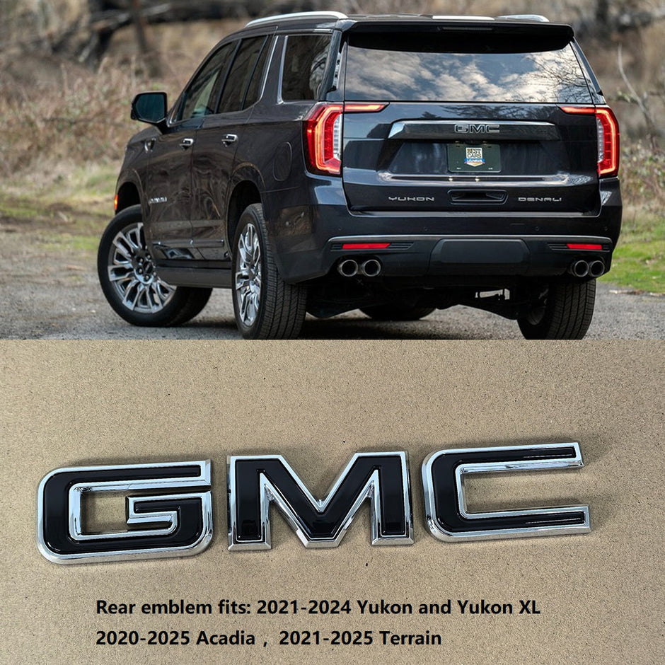 Tailgate Rear Emblems for 2021-24 Yukon (XL) 20-25 Acadia 21-25 Terrain (Chrome / Matte / Gloss Black) 1-pack