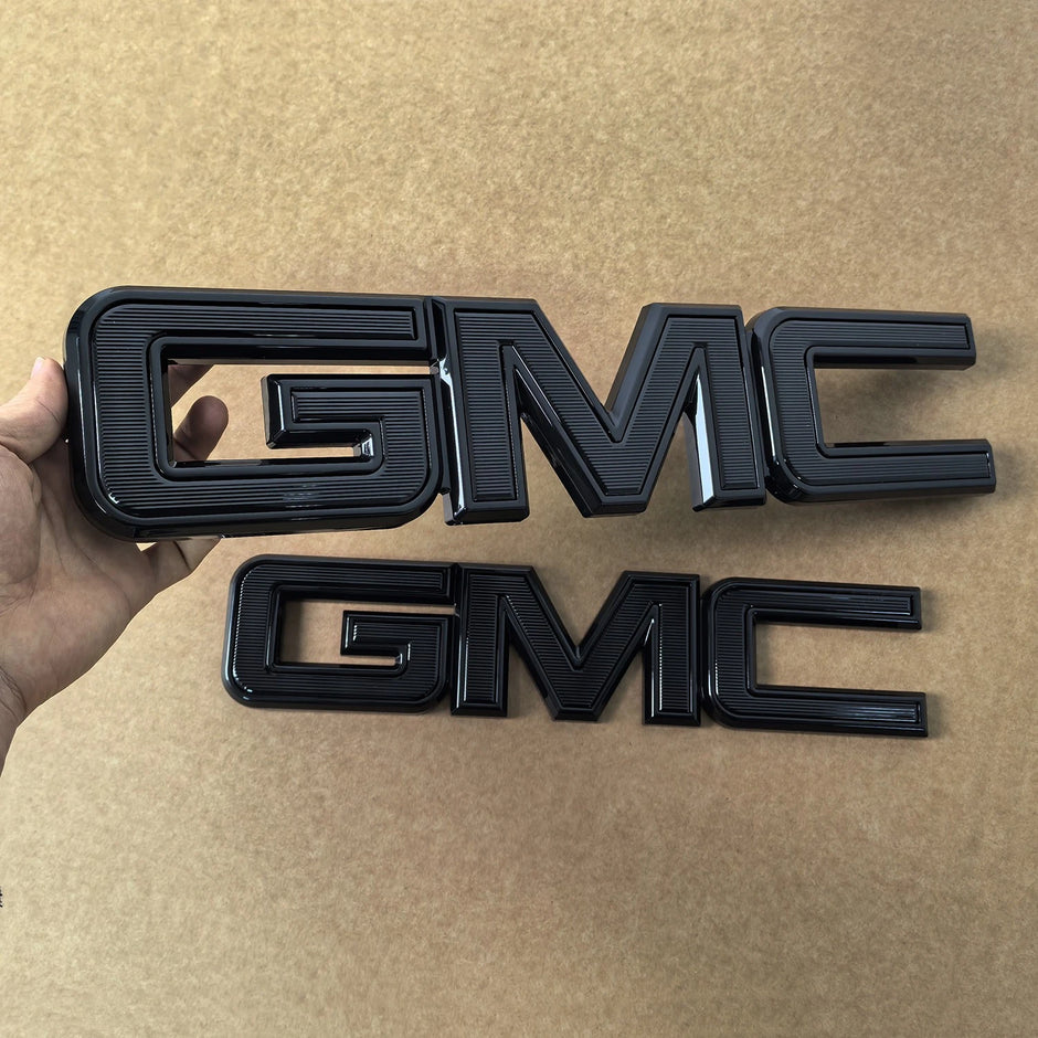Front & Rear Emblem Set for 2014-2018 GMC Sierra 1500 2015‑2019 2500HD