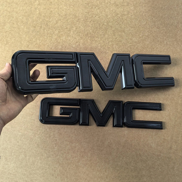 Front & Rear Emblem Set for 2014-2018 GMC Sierra 1500 2015‑2019 2500HD