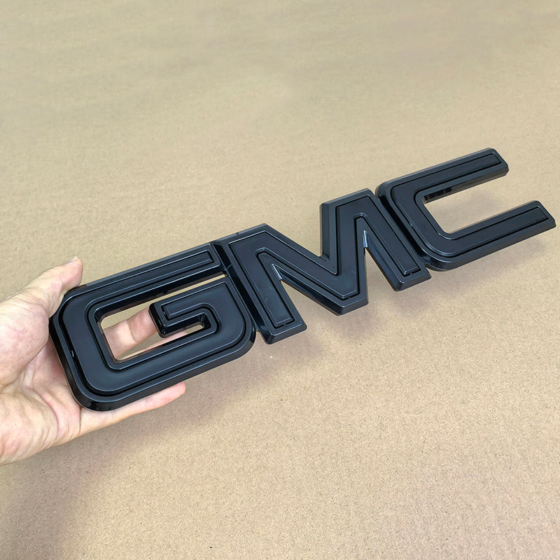 Front Grille GMC Emblem Badge for 2007–2014 Yukon(XL) 2007–2016 Acadia (Chrome / Gloss Black) 1-pack