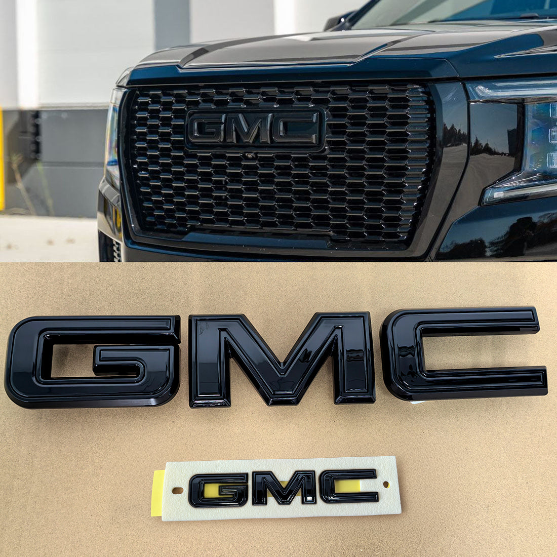 Full Emblem Kit for 2025–2026 GMC Yukon Denali | Denali Ultimate (Gloss Black / Chrome Black) 4-Pack/6-Pack