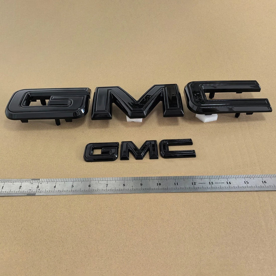 Full Emblem Kit for 2025–2026 GMC Yukon Denali | Denali Ultimate (Gloss Black / Chrome Black) 4-Pack/6-Pack