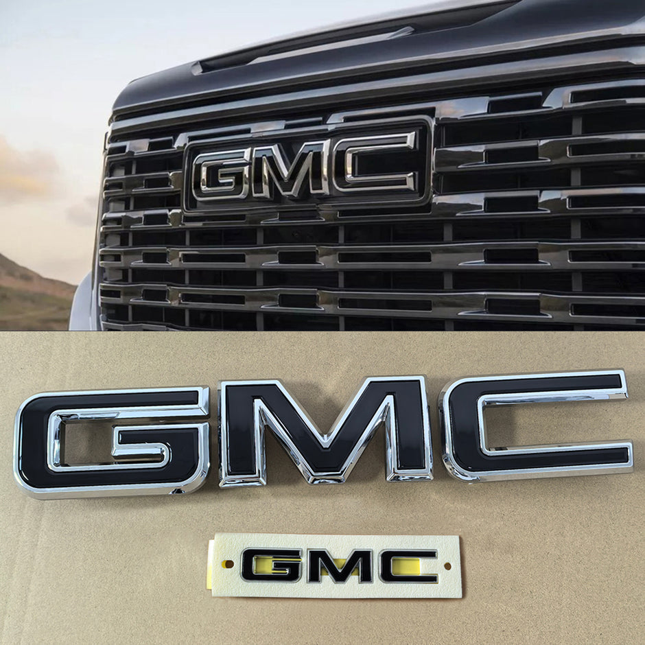 Full Emblem Kit for 2025–2026 GMC Yukon Denali | Denali Ultimate (Gloss Black / Chrome Black) 4-Pack/6-Pack