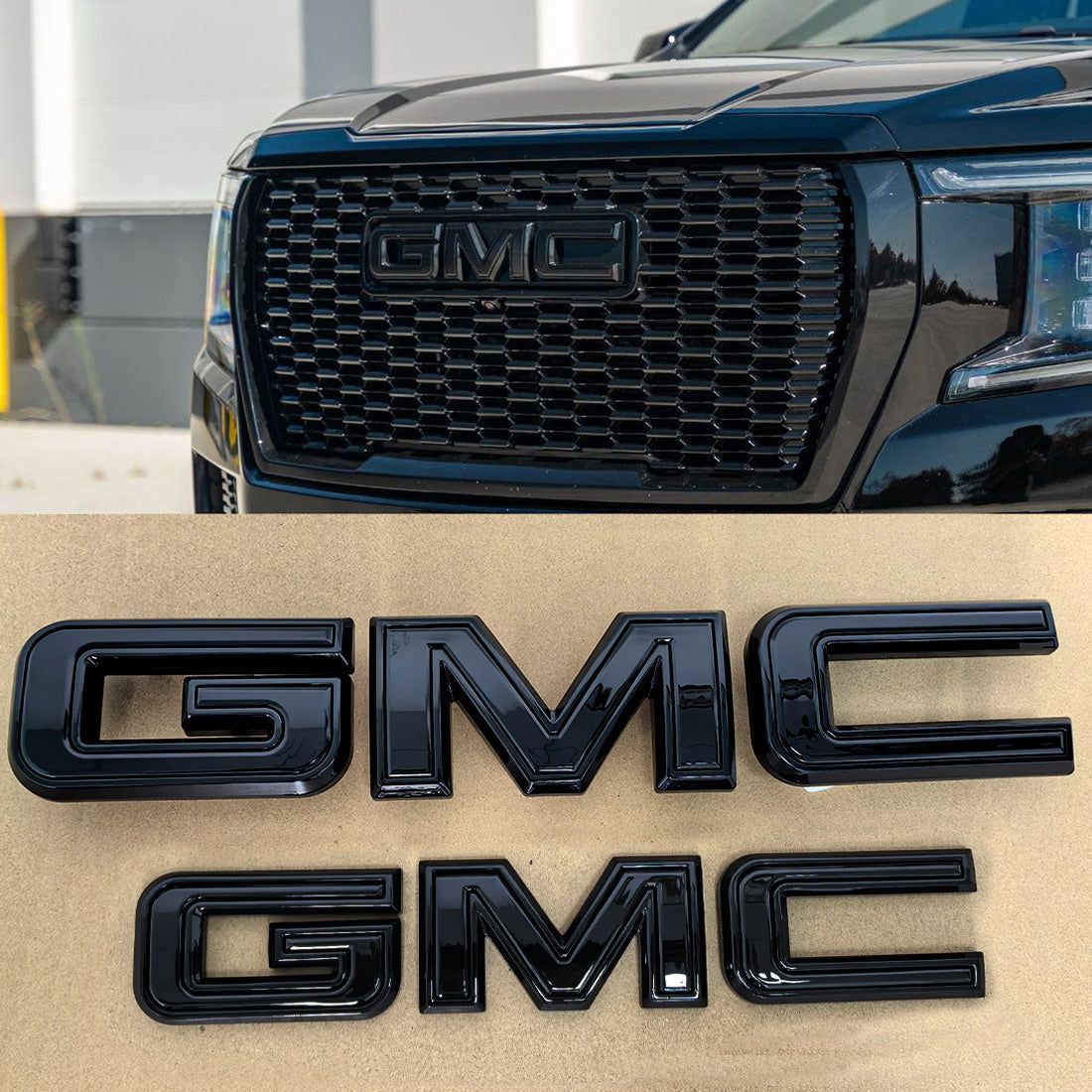 Grille & Rear Emblem Kit for 2025–2026 GMC Yukon AT4 and Elevation