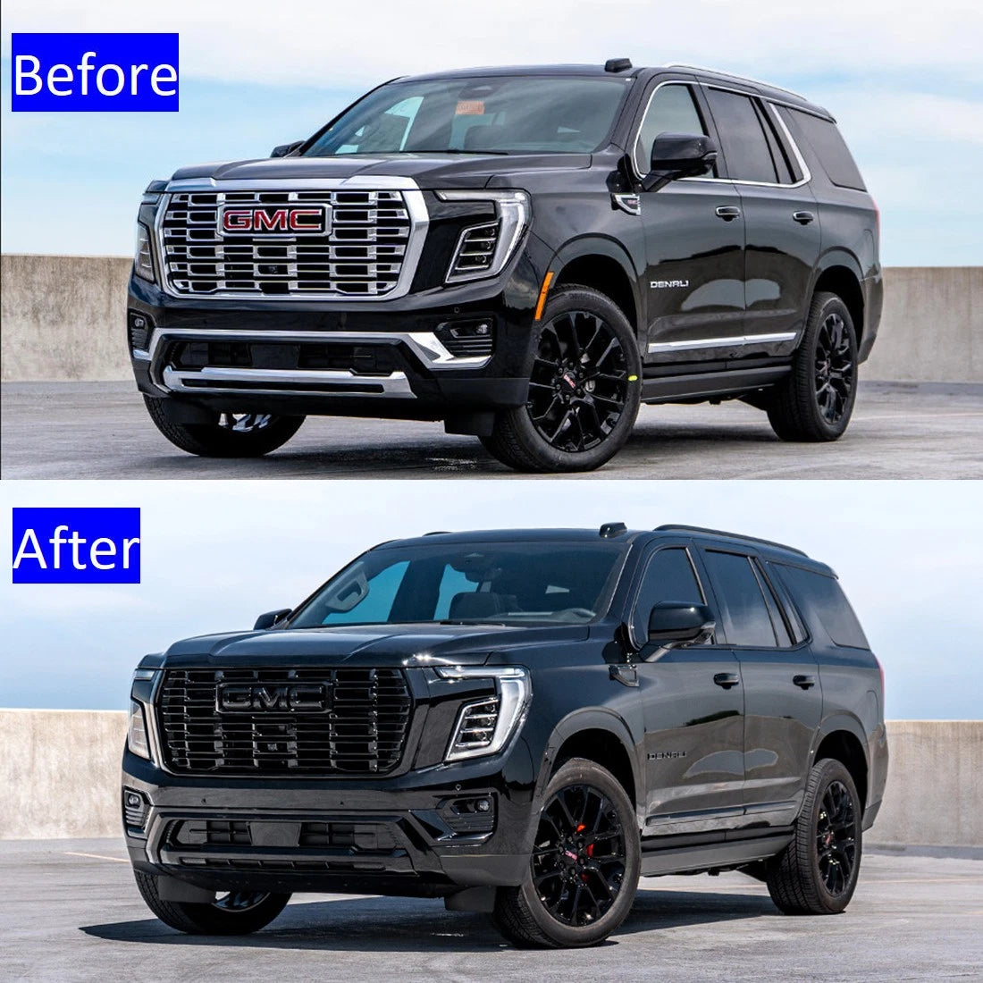 Grille & Rear Emblem Kit for 2025–2026 GMC Yukon AT4 and Elevation