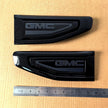 Fender Vent Emblem Badge Set for 2021–2024 GMC Yukon (XL) Left & Right (Black / Red)