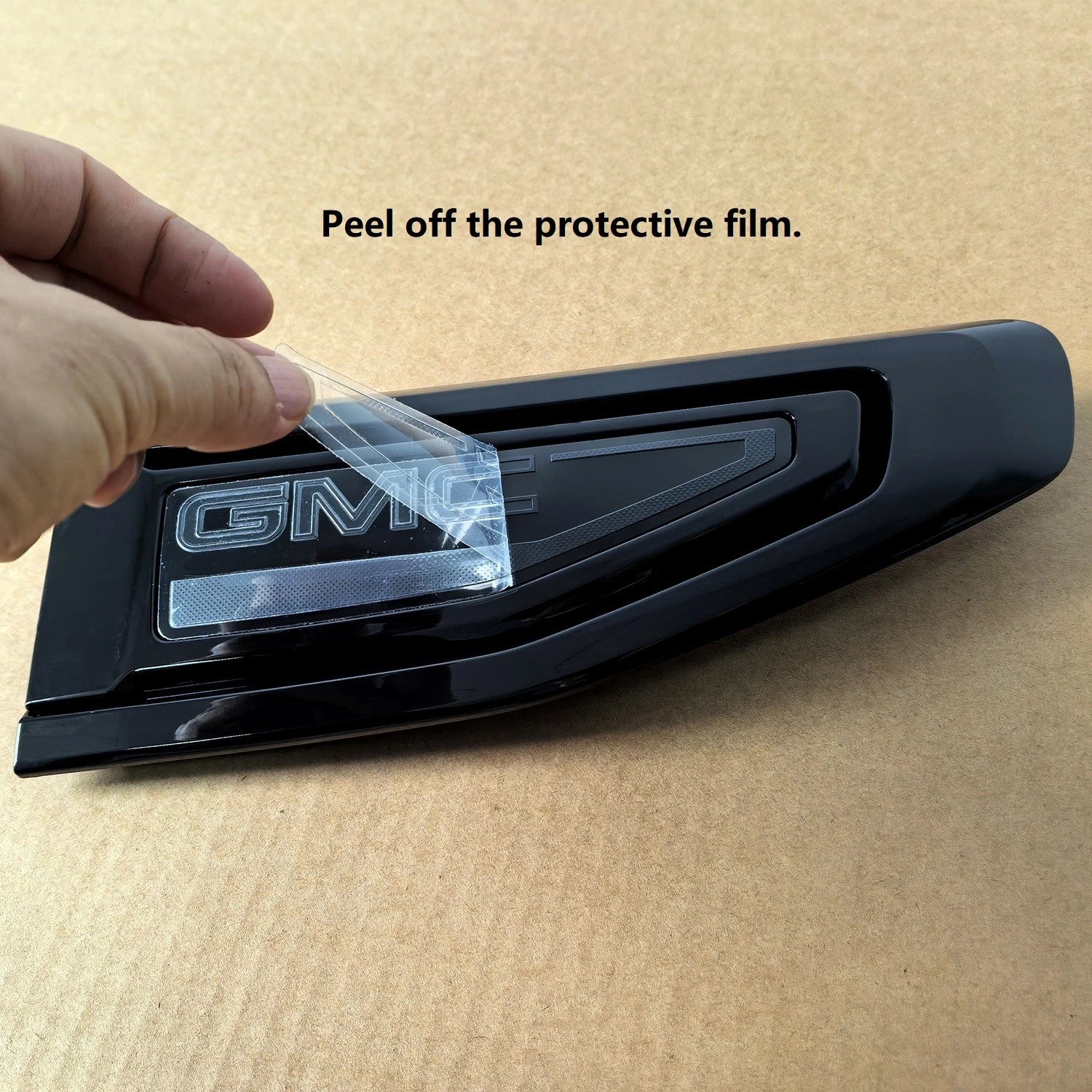 Fender Vent Emblem Badge Set for 2021–2024 GMC Yukon (XL) Left & Right (Black / Red)