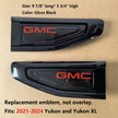 Fender Vent Emblem Badge Set for 2021–2024 GMC Yukon (XL) Left & Right (Black / Red)