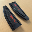 Fender Vent Emblem Badge Set for 2021–2024 GMC Yukon (XL) Left & Right (Black / Red)