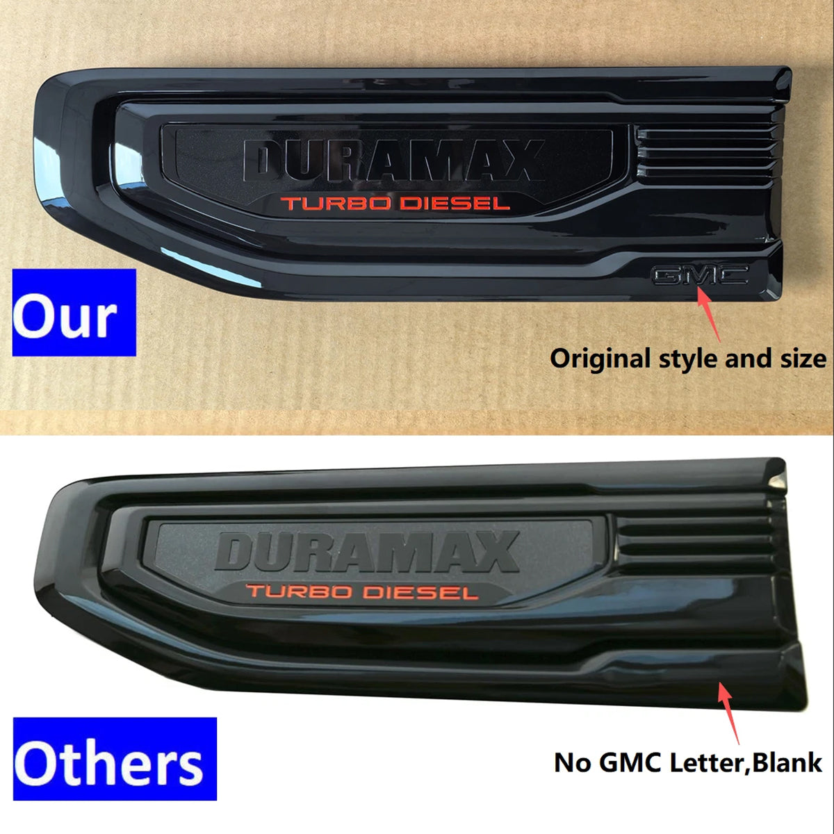 Turbo Vent Emblem Set for 2019-2026 GMC Sierra 1500 Duramax Replacement