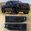 Turbo Vent Emblem Set for 2019-2026 GMC Sierra 1500 Duramax Replacement Black/Red