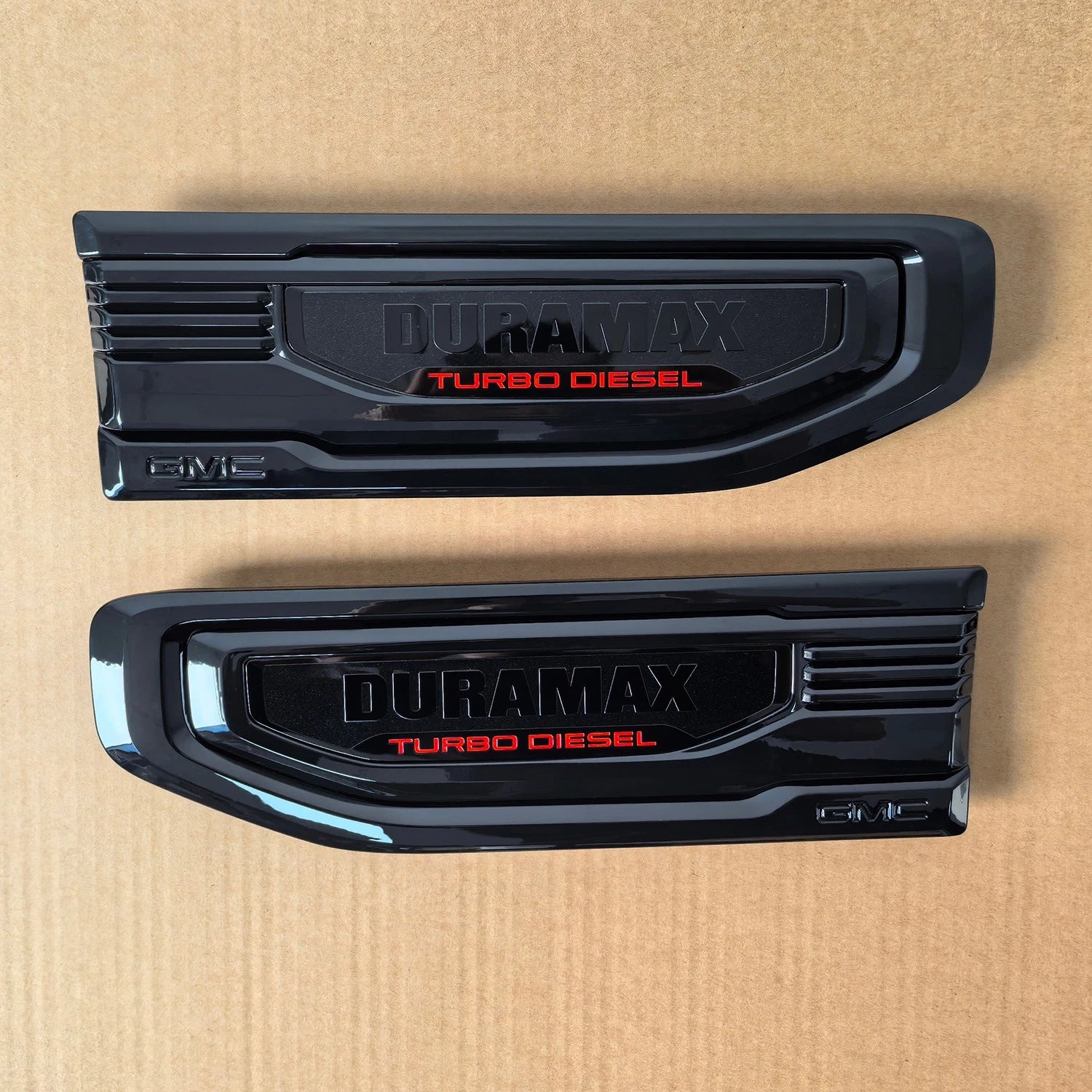 Turbo Vent Emblem Set for 2019-2026 GMC Sierra 1500 Duramax Replacement Black/Red