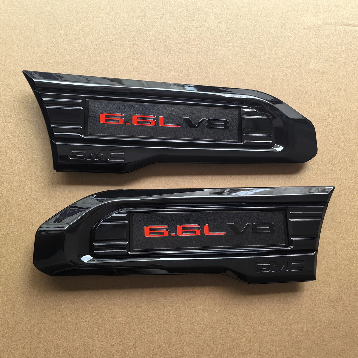 6.6L V8 Fender Vent Emblem Set for 2020–2023 GMC Sierra 2500HD 3500HD