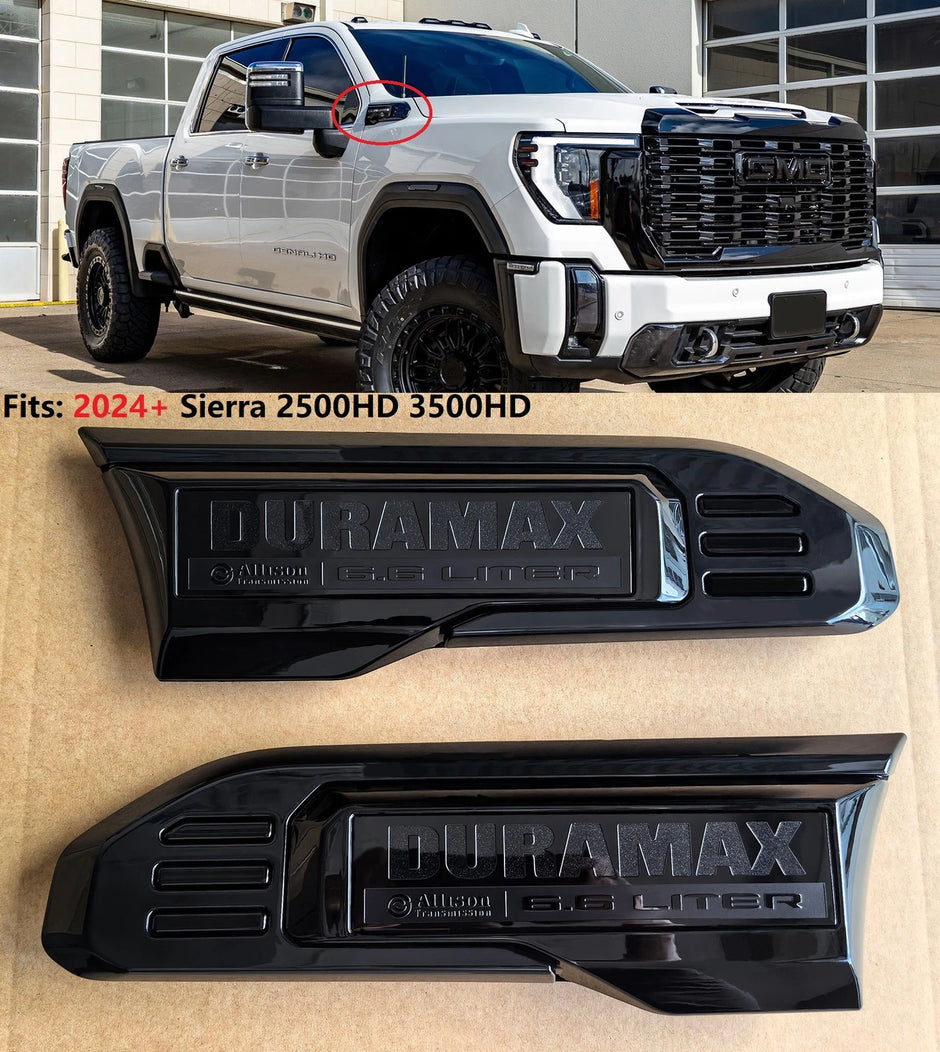 2024-2026 GMC Sierra 2500HD 3500HD 6.6L Duramax Fender Vent Emblems
