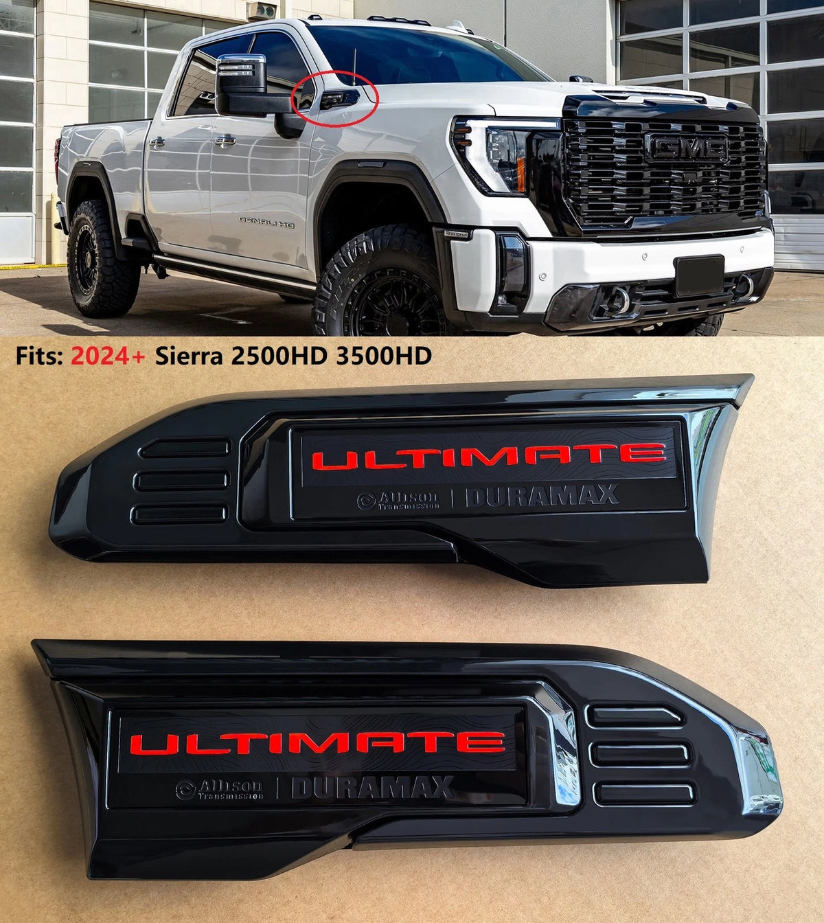 Ultimate Duramax Diesel Fender Vent Emblem Set | 2024–2026 GMC Sierra HD