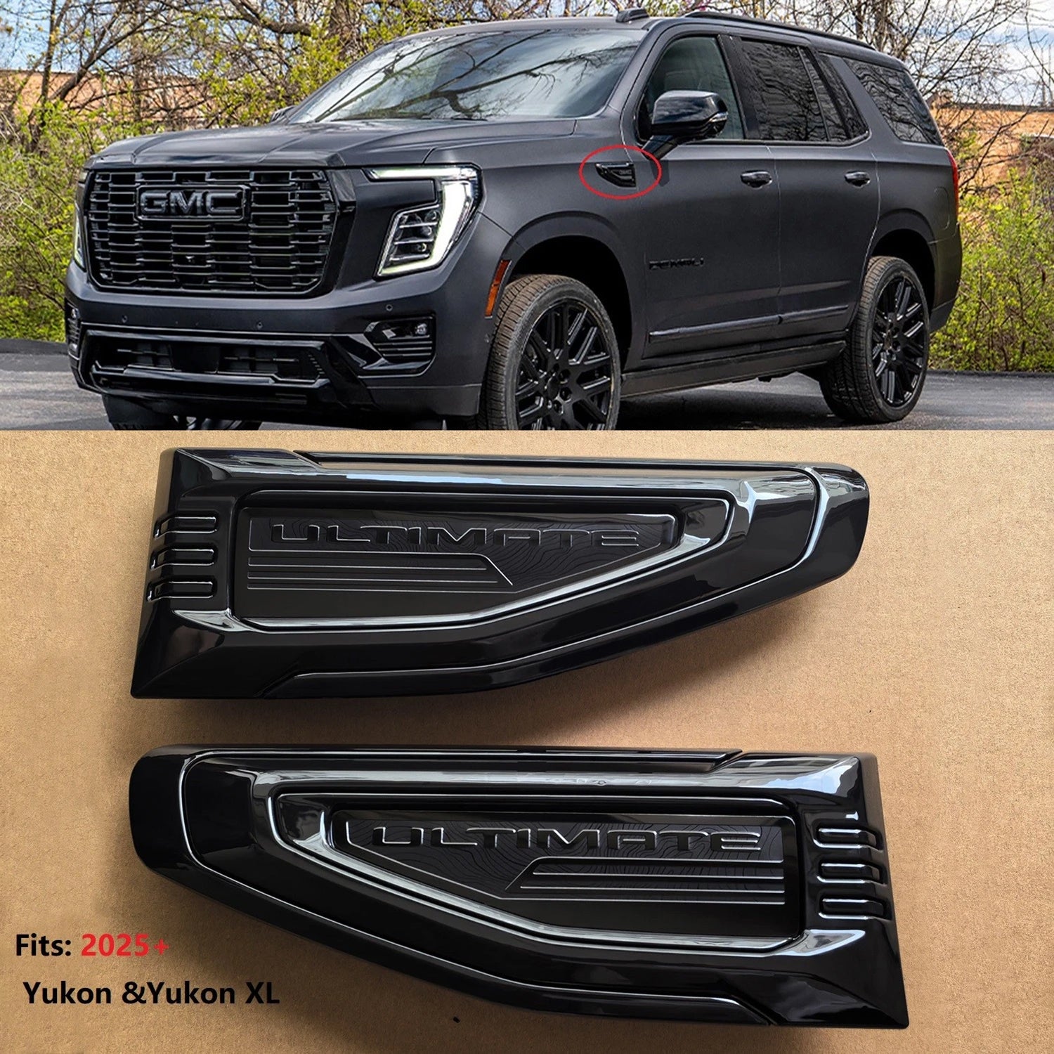 Ultimate Fender Vent Emblems for 2025–2026 GMC Yukon (XL) Side Badge Set