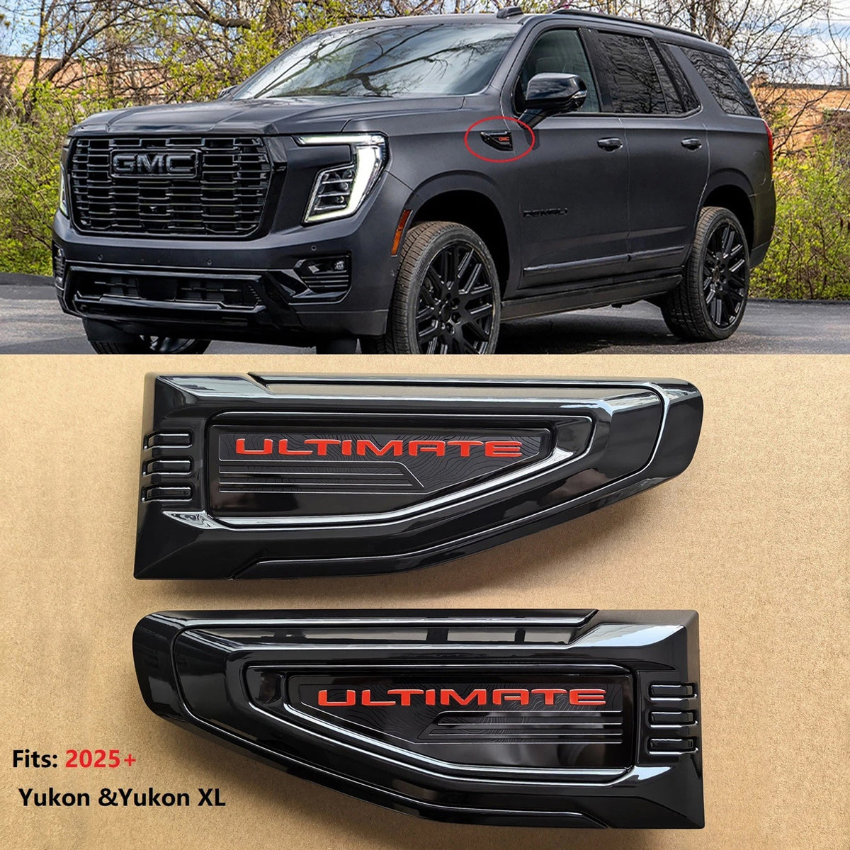 Ultimate Fender Vent Emblems for 2025–2026 GMC Yukon (XL) Side Badge Set