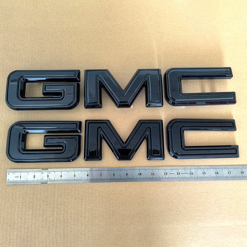 Grille Tailgate Emblems for GMC 2019-2025 Sierra 1500 2500HD 3500HD (Chrome / Matte / Gloss Black) 2-pack