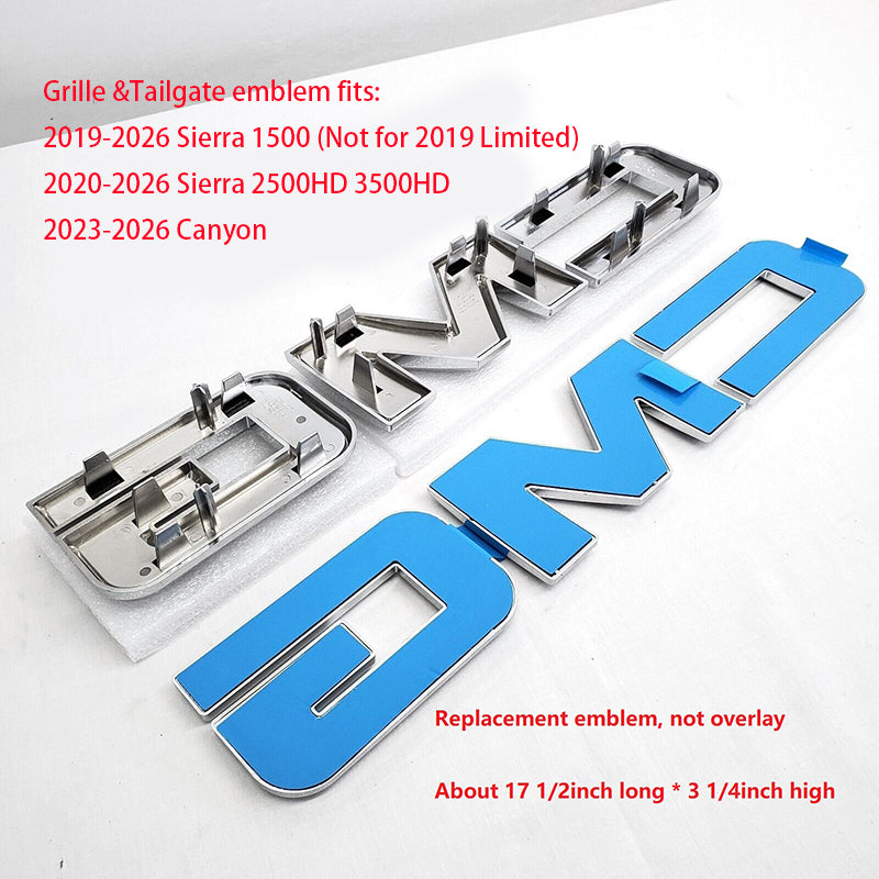 Grille & Tailgate GMC Emblem for 2019+ Sierra 1500 2500HD 3500HD Badge