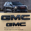 Front Grille & Rear GMC Emblem Set for 2021-2024 Acadia Terrain Badge 2-pack