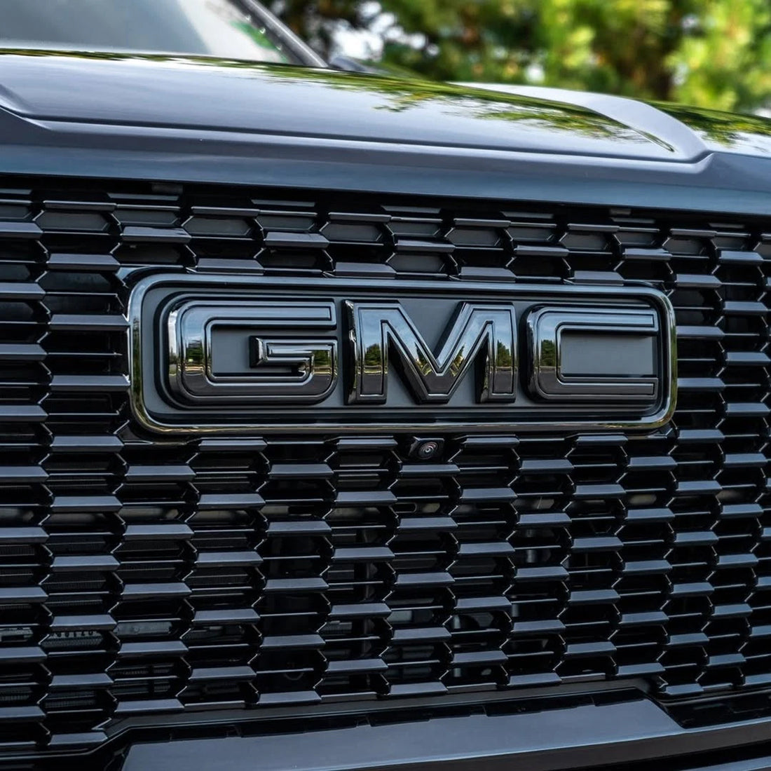 Grille & Rear Emblem Badge Replacement for 2020-2026 Acadia Terrain (Chrome / Gloss Black) 2-pack