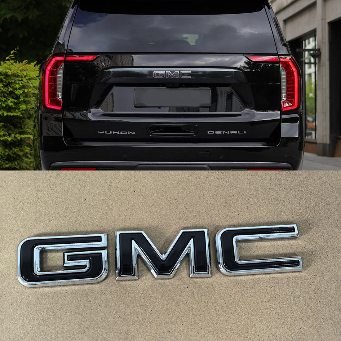 Front Grille & Rear GMC Emblem Set for 2021-2024 Acadia Terrain Badge 2-pack