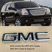 Grille Emblem 3D Plastic Badges for 2007-2014 GMC Yukon (XL) 07-16 Acadia (Chrome / Gloss Black) 1-pack