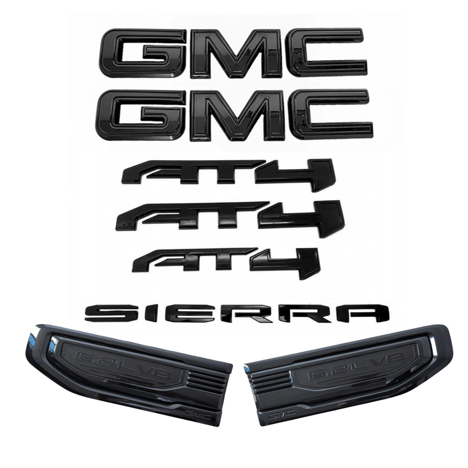 3D Emblem Kit for 2019–2026 GMC Sierra 1500 AT4 Front Rear Fender Vent