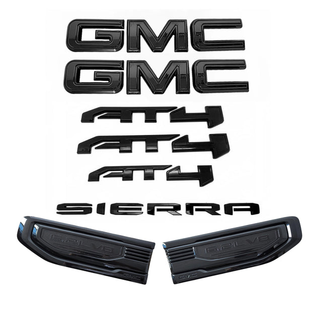 3D Emblem Kit for 2019–2026 GMC Sierra 1500 AT4 Front Rear Fender Vent